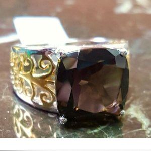 7.050 CTW Brown Topaz Ring Size 7